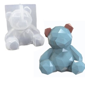 molde de silicona osito/oso geométrico 