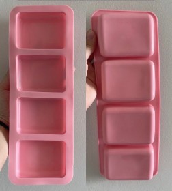 Molde de silicona jabón rectangular 4 Divisiones lisos
