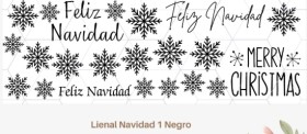 Lamina UV Navidad lineal 1 negro