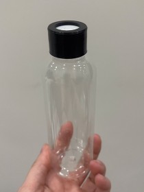 Envase de PLÁSTICO TRANSPARENTE 150ml + tapa difusora negra