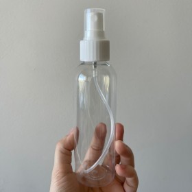 Envase de PLÁSTICO TRANSPARENTE 150ml + tapa spray BLANCO