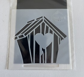 Stencil 10x10 casita