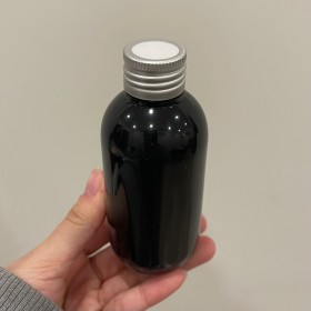 Envase de PLÁSTICO NEGRO 125ml + tapa difusora metálica