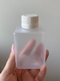 Envase de PLÁSTICO PILAR 125ml + tapa ciega/común BLANCA