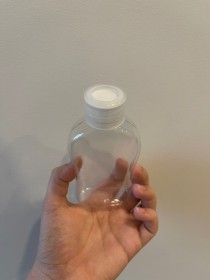 Envase de PLÁSTICO TRANSPARENTE 100ml onda + tapa difusora TRASLUCIDA