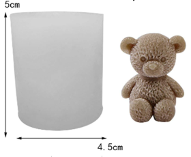 Molde de silicona animalito osito pequeño modelo 1