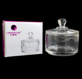 envase de vidrio alhajero liso