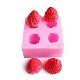 molde de silicona de frutilla (4 cavidades)