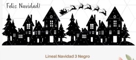 Lamina UV Navidad lineal 3 negro