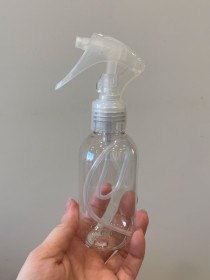 Envase de PLÁSTICO TRANSPARENTE 120ml + tapa GATILLO TRANSPARENTE 