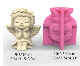 Molde de silicona MACETA NIÑA ÁNGEL 10x10CM modelo 2