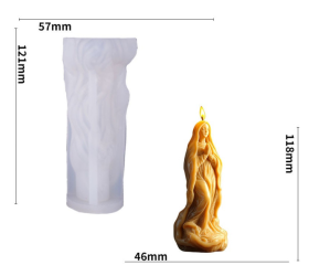 Molde silicona virgen modelo 3: CUERPO COMPLETO 57x121MM