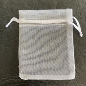 Bolsitas de organza 8x10cm 50 unidades aprox color blanco