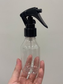 Envase de PLÁSTICO TRANSPARENTE 100ml + tapa GATILLO NEGRO