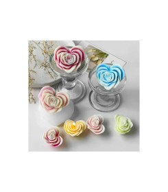 molde de silicona rosa con forma de corazon modelo 2