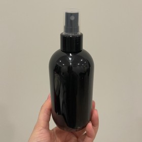 envase de plástico NEGRO de 250ml + spray negro