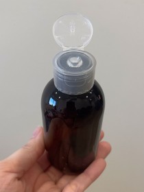 Envase de PLÁSTICO AMBAR 125ml + tapa FLIP