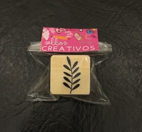  sello botánico 3x3cm modelo 1