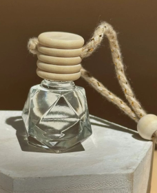 ENVASE DE VIDRIO PARA AROMATIZANTE DE AUTO: ROMBO CLÁSICO 