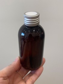 Envase de PLÁSTICO AMBAR 125ml + tapa difusora metalica