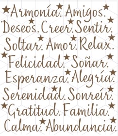 Palabras color caramelo