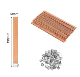 pabilo de madera + ojalillo  13x130mm 50 unidades aprox