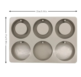 Molde de silicona set de colgante /Placa Aromática/ Ambientador Sólido x6 cavidades modelo 3