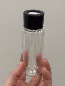 Envase de PLÁSTICO TRANSPARENTE 60ml largo + tapa difusora negra