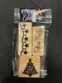 Kit estrellita, sellos navideños x3 
