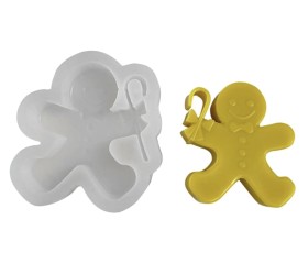 Molde de silicona de muñeco de jengibre 4