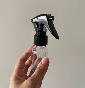 Envase de PLÁSTICO TRANSPARENTE 30ml + tapa gatillo negro