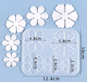 molde de silicona mix de flores modelo 1 10x12.4cm