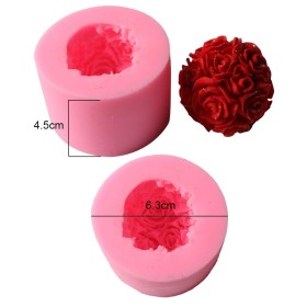 Molde esfera de rosa 4.5*6.2cm