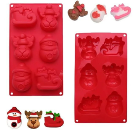Molde de silicona navideño modelo 6