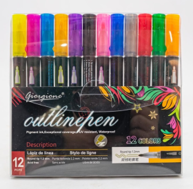 Set de 12 marcadores metalizados