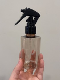 Envase de PLÁSTICO MARRÓN CLARO 125ml + tapa gatillo negro 