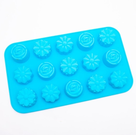 Molde de silicona diseño de flor x15 cavidades