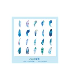 Stickers plumas azules