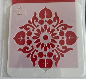 Stencil 10x10 mandala 4
