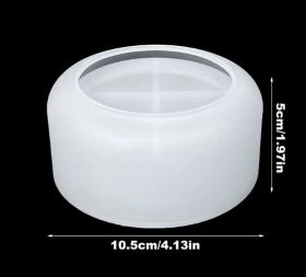 Molde de silicona recipiente/ contenedor/ maceta liso 10,5x5cm aprox