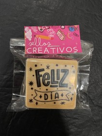  sello feliz dia 4x4cm