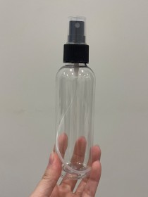 Envase de PLÁSTICO TRANSPARENTE 150ml + tapa spray NEGRO